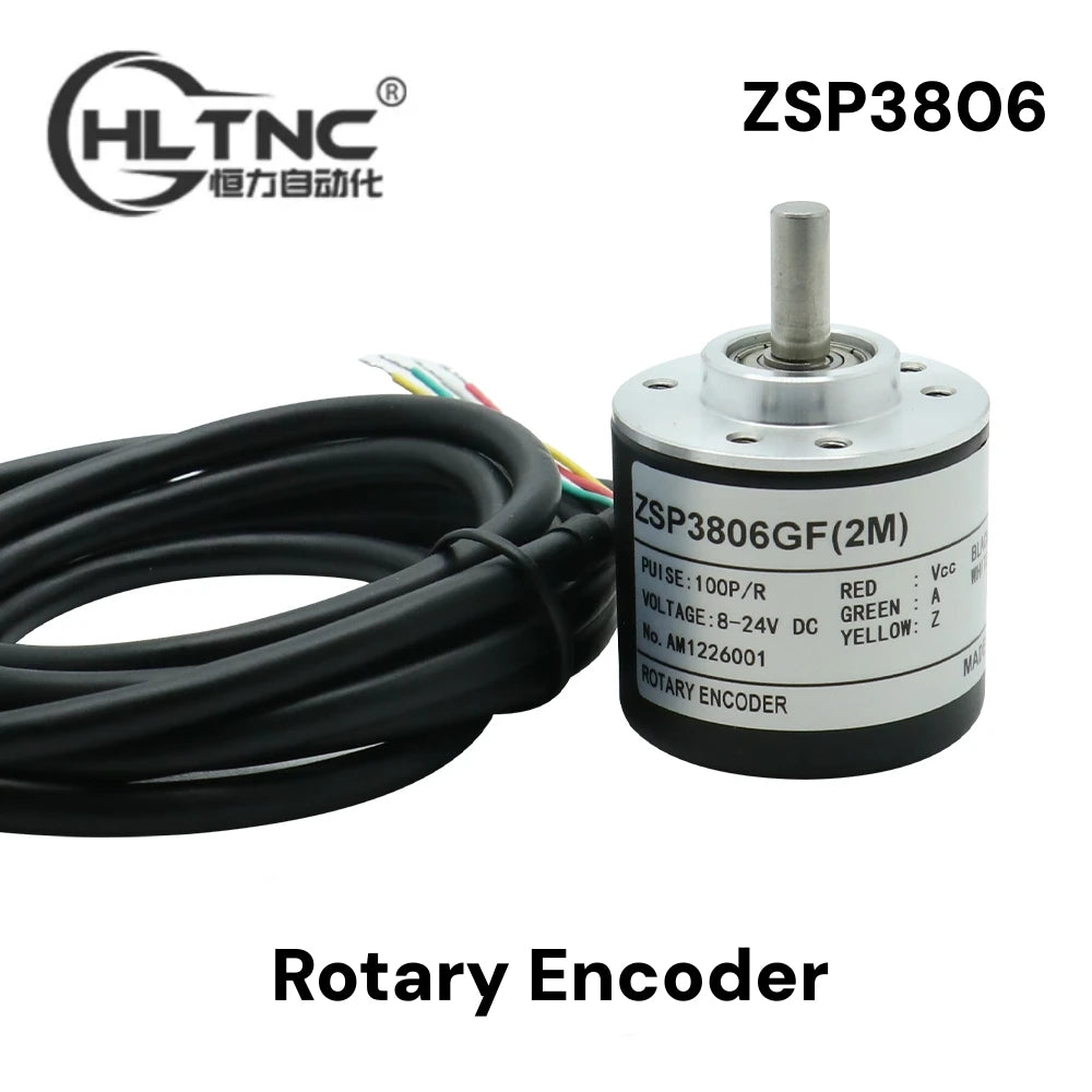 Photoelectric Incremental Rotary Encoder ZSP3806 2‑Phases Shaft 6mm Industrial Automation Equipment Encoder