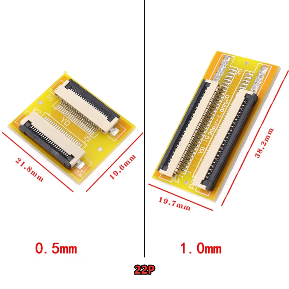 FPC Extension Board FFC Flexible Ribbon Cable Adapter Board 1.0/0.5mm Spacing Flat Wire 4P/8P/10P/20P/40P-60P for Electronics