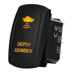 Marine Boat Rocker Switch 12/24V Orange Backlit Anchor Beacon Up Down Button ON OFF/ON OFF ON Momentary Toggle Switch Waterproof