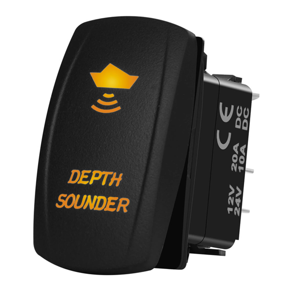 Marine Boat Rocker Switch 12/24V Orange Backlit Anchor Beacon Up Down Button ON OFF/ON OFF ON Momentary Toggle Switch Waterproof