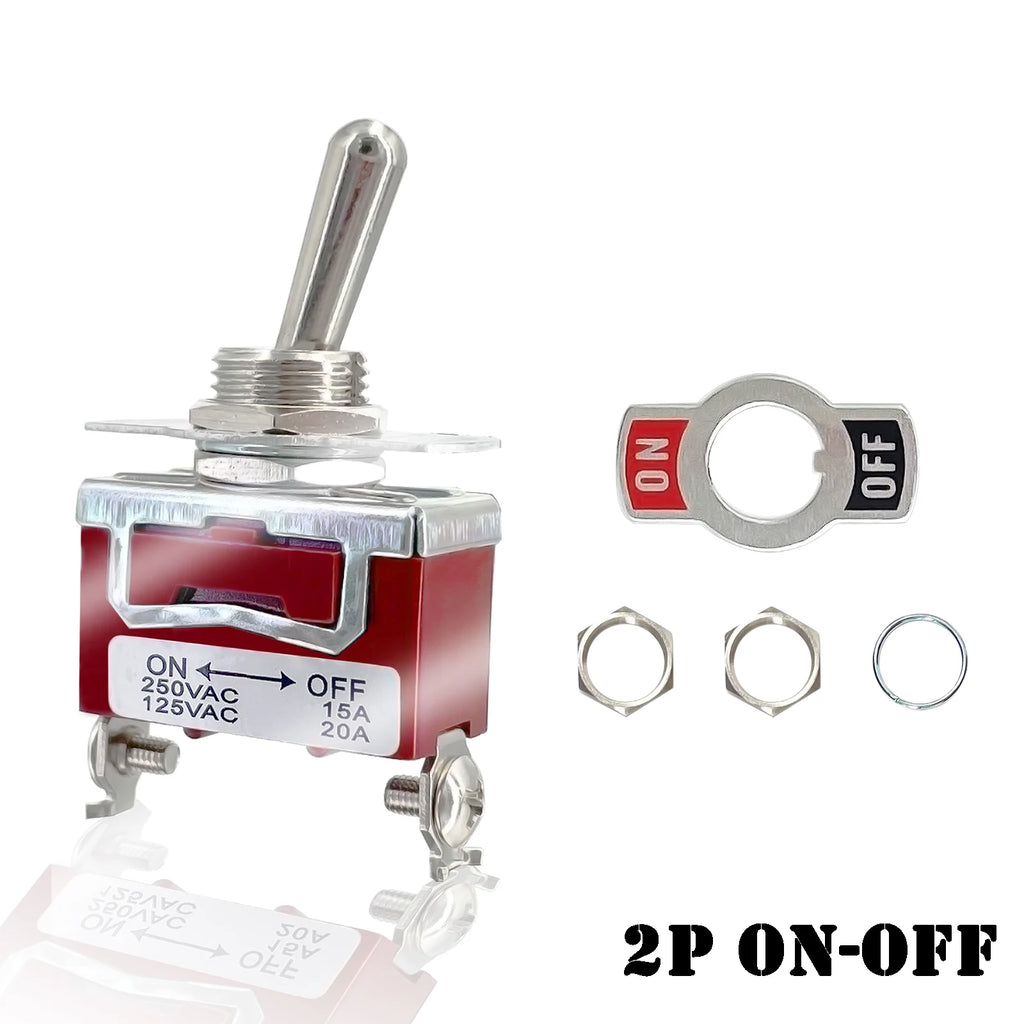 12V 3 Positions Toggle Rocker Switch ON OFF ON 2 Positions ON-ON 250VAC15A 125VAC 20A for Boat Yacht Pilot Automative Instrument