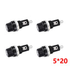 5/20/100PCS 5*20mm 6*30mm Glass Fuse Holders Insurance Tube Socket Fuse Holder For Insurance Panel Mount Fuse Holder 5x20 6x30