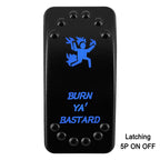 Waterproof Rocker Switch with Blue LED | 12V/24V Latching & Momentary (SPST/ DPDT) | for Marine, UTV, ATV, RZR, Automotive