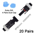 Solar Panel Mount Connector with Dust Cap M12 Thread Male Female PV Bulkhead Adapter Coupler for Inverter Combiner Box Install