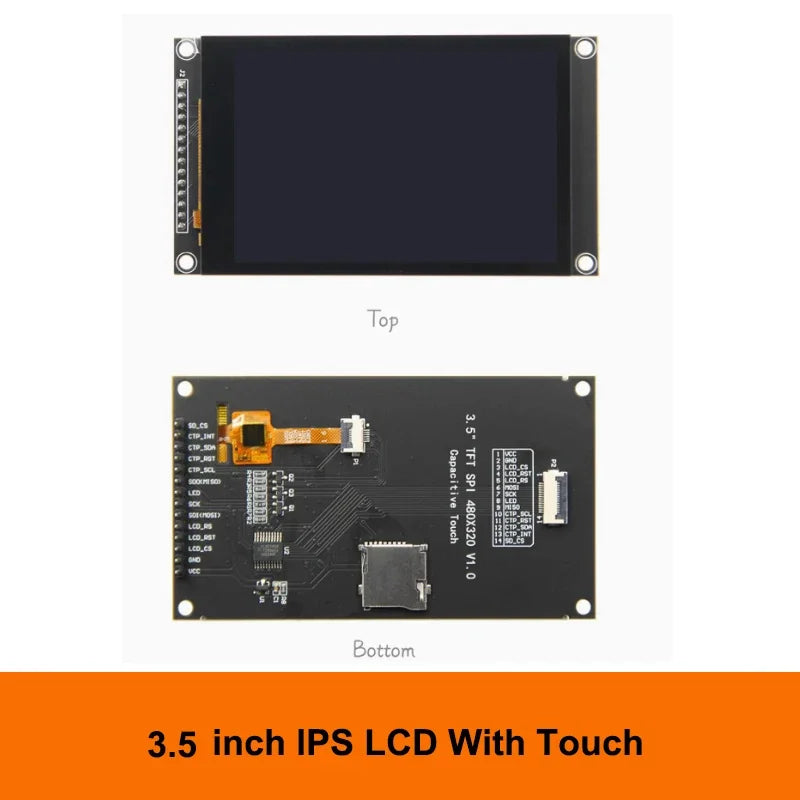 3.5 Inch IPS LCD Display Module 480x320 Capacitive Touch Screen ST7796 TFT SPI LCD Module for Mega2560/C51/STM32/ESP32/Arduino