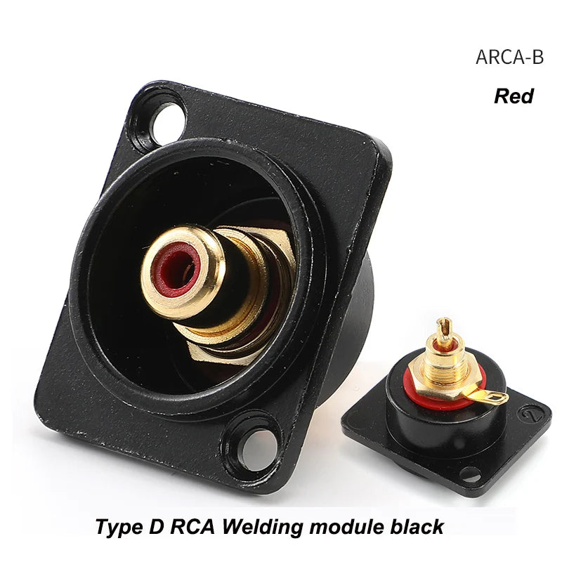 D Type RCA Female Jack YS367A Mounting Module Solder Socket AV Audio Video Connector for DVD Panel
