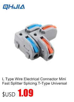 1PC Wire Connector Electric Universal Quick Conductor Splitter Push-in LED Cable Terminal Blocks Mountable Rail Junction Box