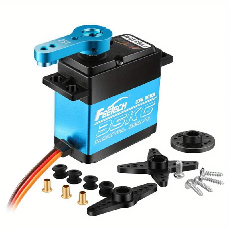 Feetech FT5330M 35KG Digital Servo RC Steel Gear 180 Degree 25T Metal Arm 7.4V Robot RC Servo Motor for RC Drift Car Helicopter