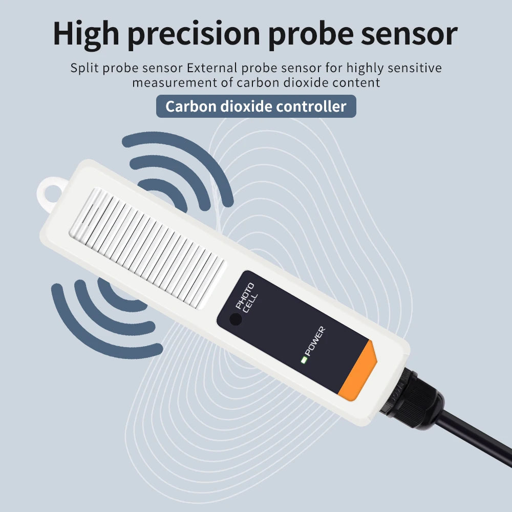 Automatic CO2 Concentration Control 0-5000ppm Carbon Dioxide Controller NDIR Sensor CO2 Detector for Greenhouse