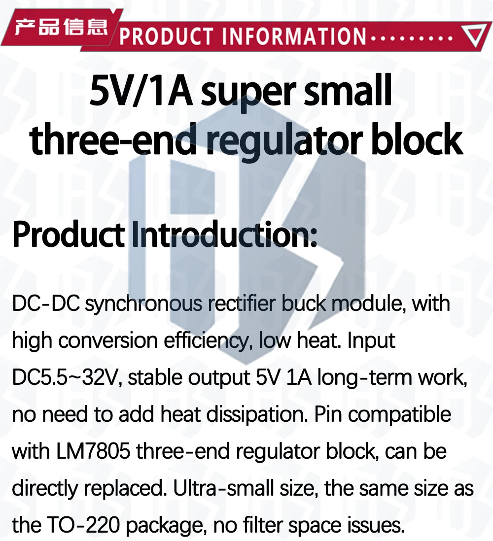 1~3PCS DC 5.5-32V to 5V/1A Voltage Regulator Replace TO-220 LM7805 5V Positive Voltage Regulators To 5V 1A Step-Down Buck Module