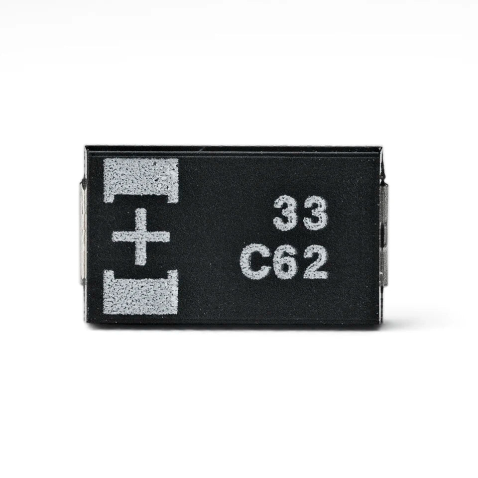 10pcs/lot 16V 25V 33uF 60mR 70mR 7343 16TQC33MYFD 25TQC33MYF  Type D SMD Polymer tantalum capacitors Low ESR New and original
