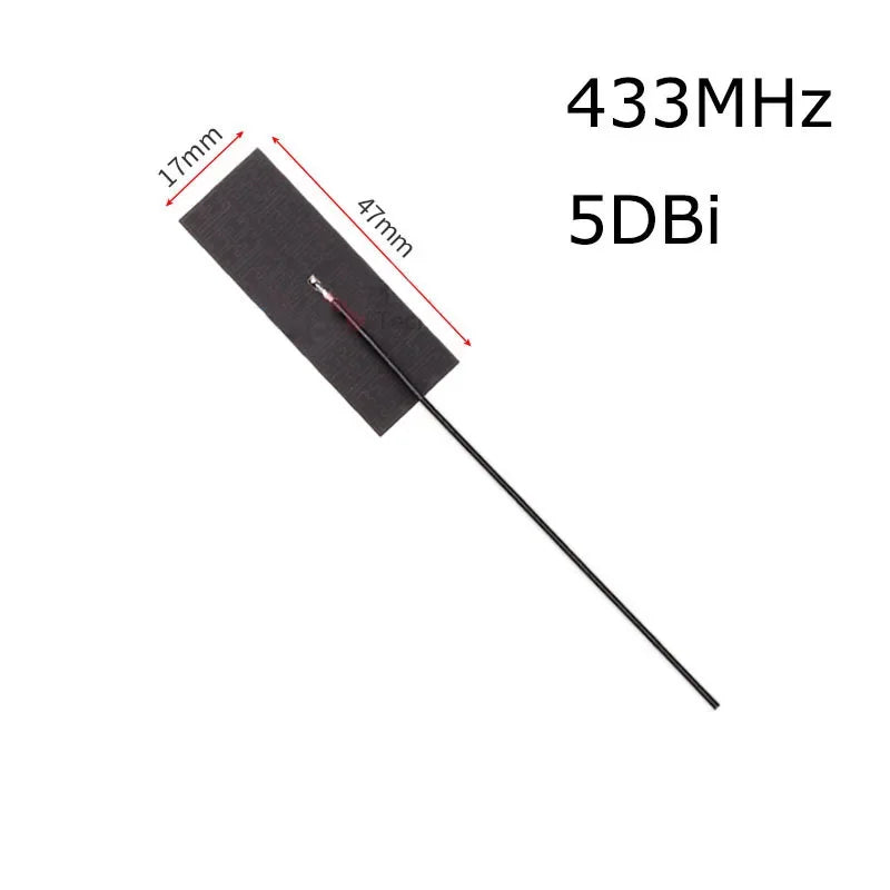 1pcs 433MHz Internal Antenna Lora Singal Amplifier Built-in Spring FPC PCB Patch Antenna 8dbi Booster for Wireless Data Module