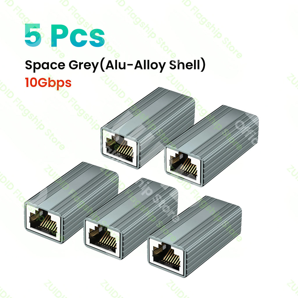 1/2/5/10Pcs 10Gbps RJ45 Connector Female to Female Gigabit Network Extender Extension for Cat8 Cat7 Cat6 Ethernet Cable Adapter