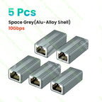 1/2/5/10Pcs 10Gbps RJ45 Connector Female to Female Gigabit Network Extender Extension for Cat8 Cat7 Cat6 Ethernet Cable Adapter