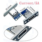 1-10pcs USB 3.1 Type C Socket With Screw fixing plate Type-C USB Jack 3.1 Type-C 2Pin 4Pin 5Pin 6Pin Female Connector Jack
