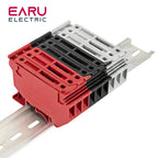 10Pcs/lot Din Rail Terminal Blocks UK-5-HESI Black Connector Screw Fuse Terminal Block Connector Screw Fuse Holder Conductor