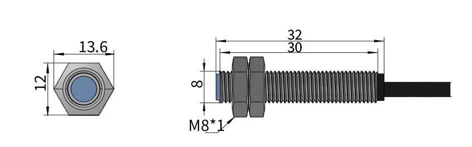 GTRIC Hall Effect Magnetic Proximity Sensor Switch NJK5001 Series M8 Sensing Distance 10mm DC10-30V NPN PNP N or S Pole