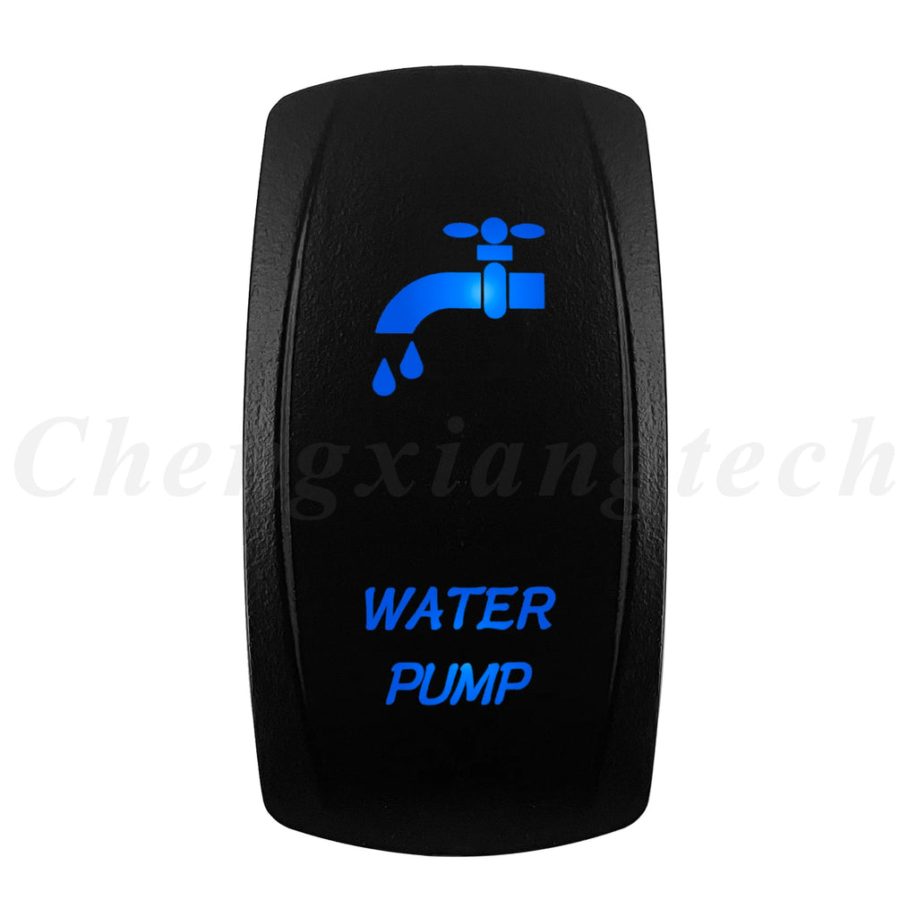 12V 20A Blue Led Car Boat Laser Rocker Switch ON OFF, (ON) OFF, ON OFF ON, (ON) OFF ON, (ON) OFF (ON) Waterproof
