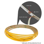 DC 5V USB 2.7mm Super Slim COB LED Strip Light 480LEDs/m White/Pink/Red/Yellow/Ice Blue/Green/Orange Home Decor TV Backlight