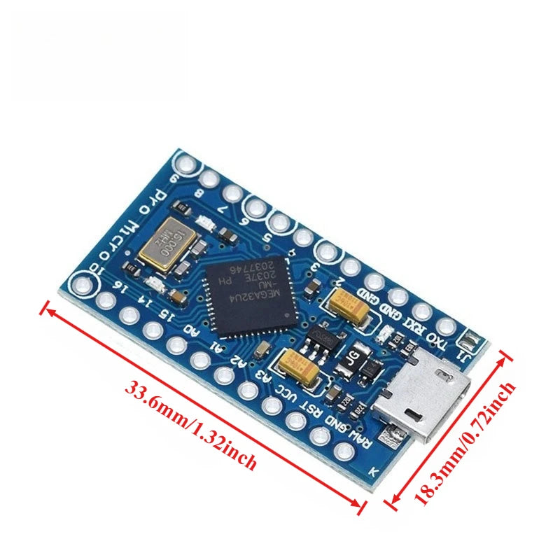 Pro Micro ATmega32U4 Development Board 5V 16MHz with Native USB for Arduino Keyboard Mouse Project