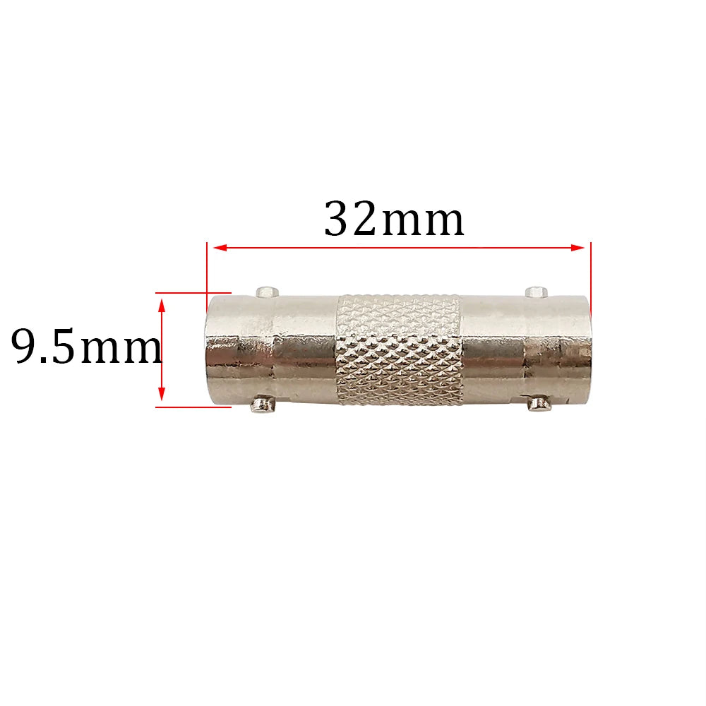 BNC Female Connector Solderless BNC Female to BNC Jack Extension Cable Coupler for CCTV Camera Security Surveillance System