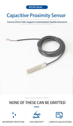 M12 Capacitive Proximity Sensor 3-wire DC 10-30V NPN PNP IP67 Flush Plug-in Unit
