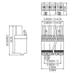 AOSI Factory Hot Sale Tool-free Pluggable 2EDGKN-5.08 DIN Rail Terminal Block