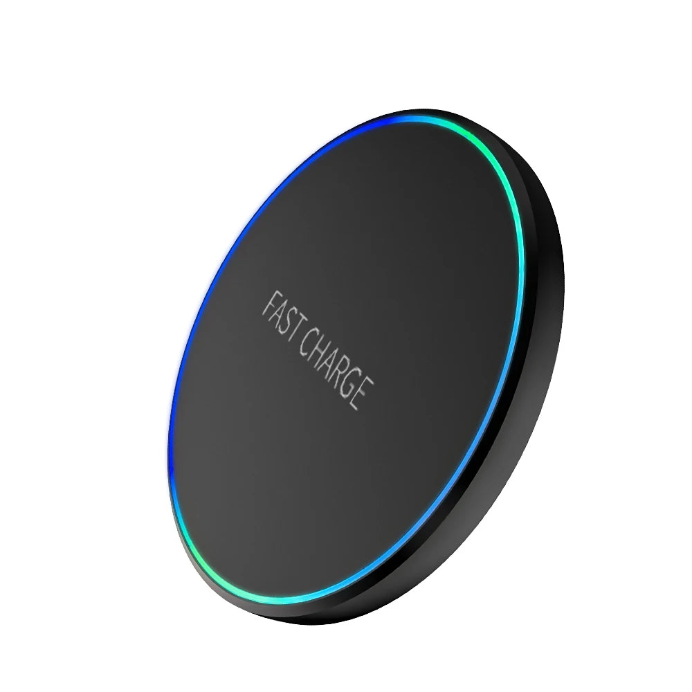 Led Light Mini Wireless Charger Pad For iPhone 17 16 15 14 1312 Samsung Xiaomi Phone Type C Induction Fast Charging Station