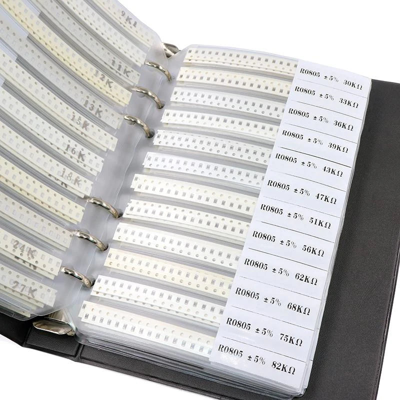 Sample Book Resistor KITs 0402 0805 0603 1206 5% SMD Book Chip Resistor Assortment Kit 170 Values x 50PCS 0R-10M
