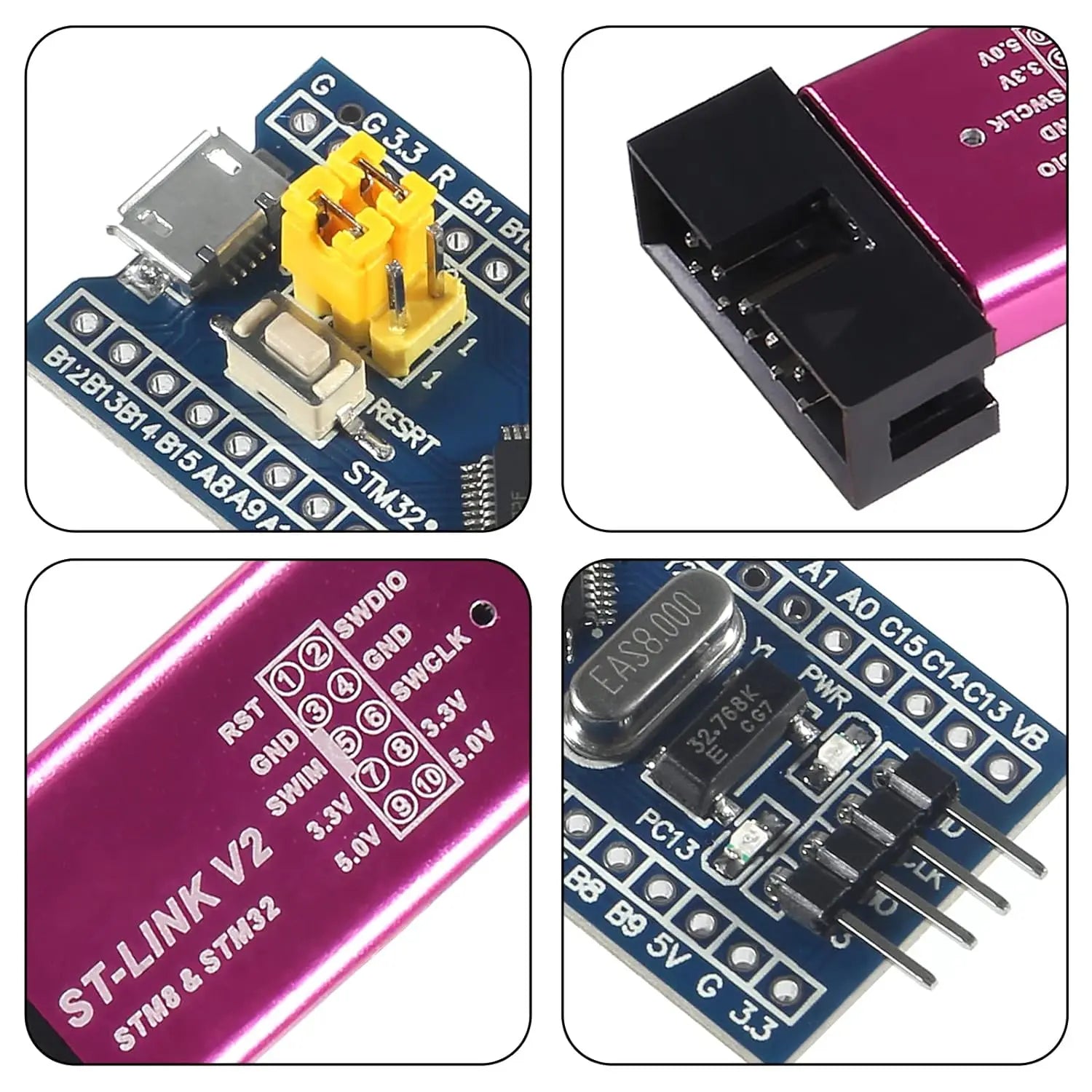 STM32F103C8T6 ARM STM32 Minimum System Development Board STM32F401 STM32F411 + ST-LINK V2 Download Programmer
