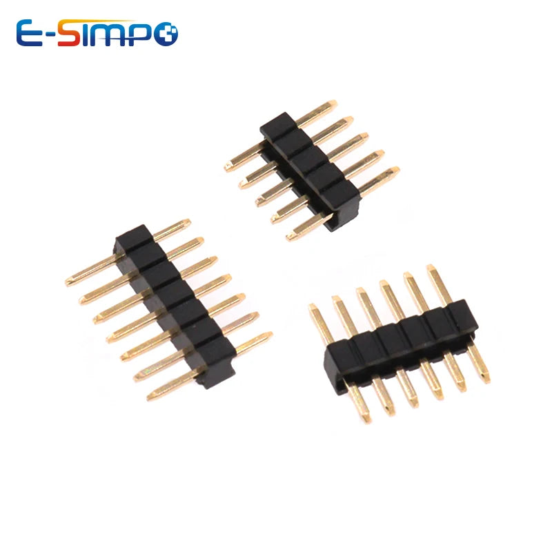 100pcs 1*2/3/4/5/6/40/50P 1.27mm Straight/RA 90d/ Horizontal RASMT Single Row 0.05" Gold-Plated Rohs PCB Male Pin Header
