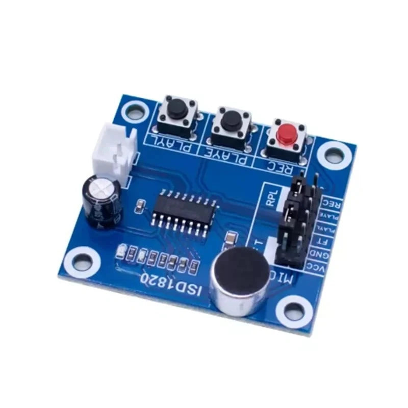 ISD1820 Recording Module Voice Module the Voice Board Telediphone Module Board with Microphones + Loudspeaker
