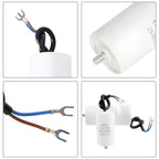 1Pcs CBB60 Motor Run Capacitor 450VAC Lead Wire with Mounting Screw 4~25uF for Water Pump Washing Machine Fan Compressor
