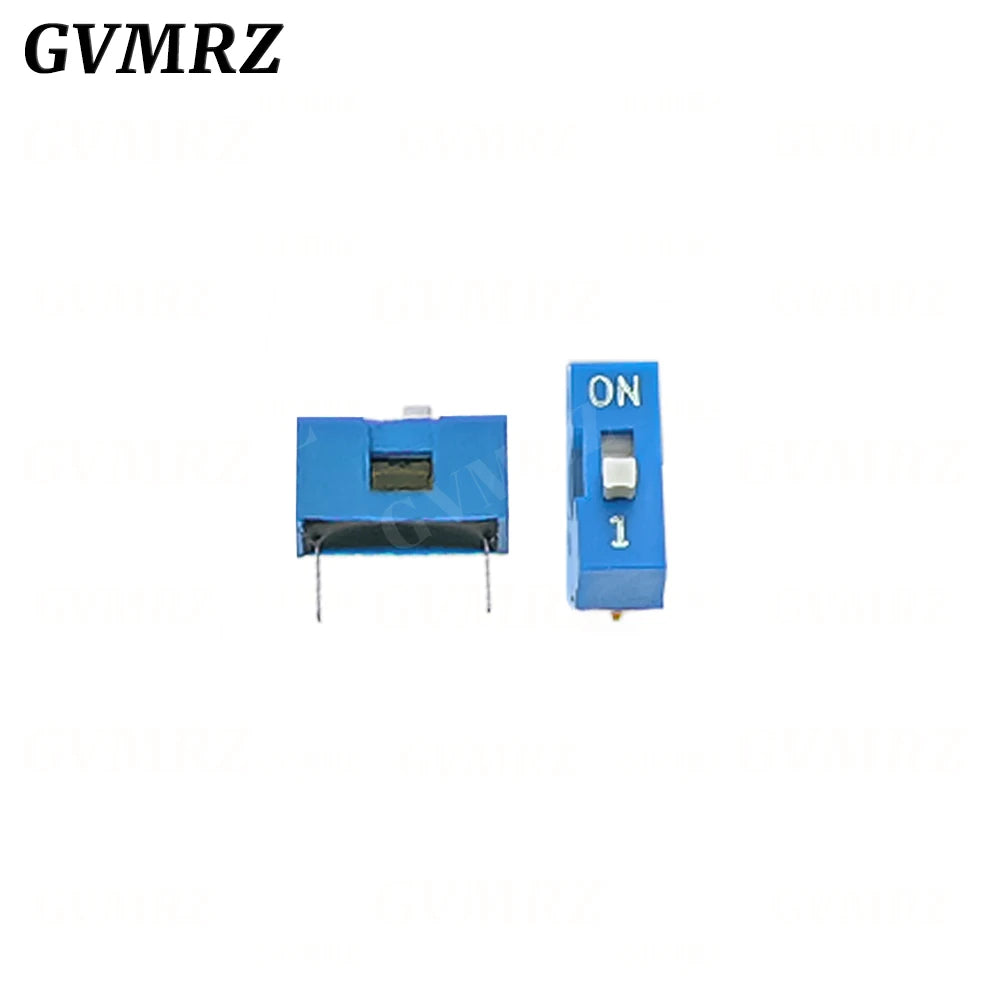 10PCS 2.54mm DIP Switch Red Blue 1 2 3 4 5 6 7 8 9 10 12 PIN PCB Mounted Toggle Code Switch ON OFF Selector for Circuit Board