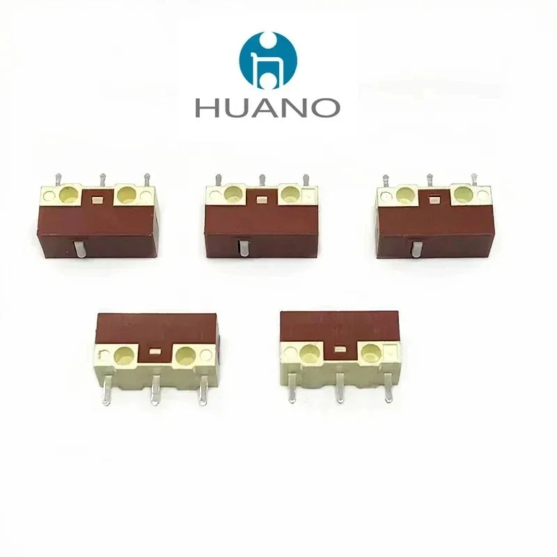 1Pcs New Original HUANO Silent Micro Switch 20 Millions Click Lifetime Computer Mouse Mute Micro Switches 3Pin