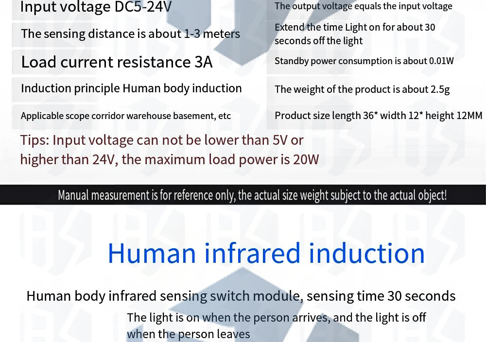 Touch Switch Capacitive Module 5V-24V 3A LED Dimming Control Lamps Active Components Short Distance Scan Sweep Hand Sensor Touc
