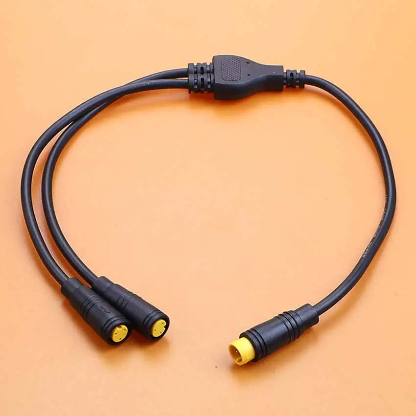 40cm M6 M8 1 Male To 2 Female Splitter Connector 2/3/4/5/6 Pin Waterproof Electric Butt Cable Plug Cord For E-Bike Signal Sensor