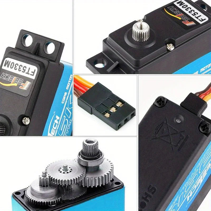 Feetech FT5330M 35KG Digital Servo RC Steel Gear 180 Degree 25T Metal Arm 7.4V Robot RC Servo Motor for RC Drift Car Helicopter