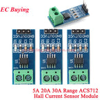 10Pcs/1pc ACS712 ACS758 Hall Current Sensor Module Detector 5A 20A 30A 50A 100A 150A 200A Range Detection Board For Arduino DIY