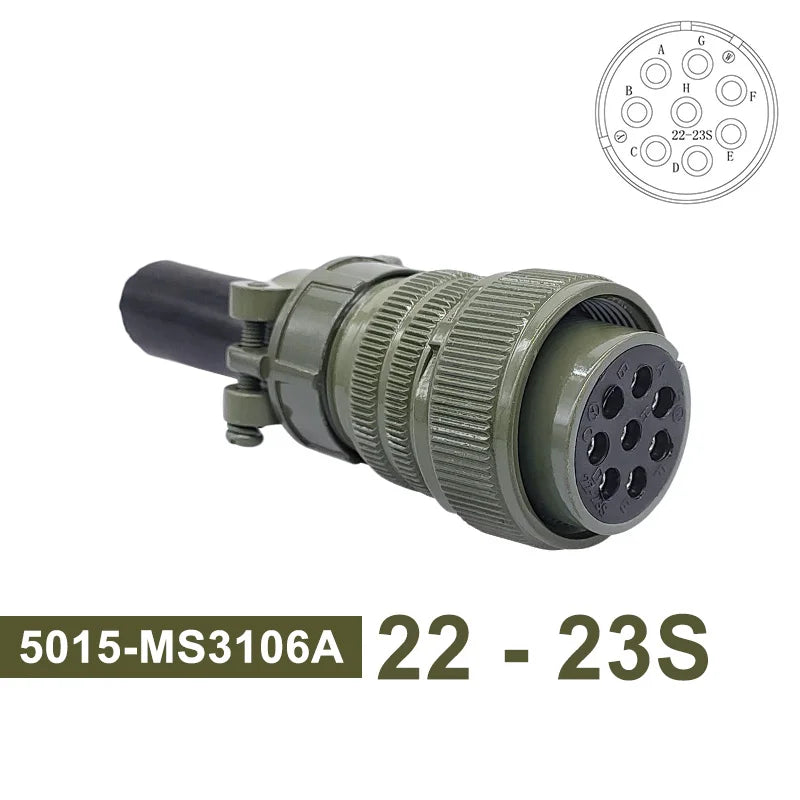 MS3102 MS3106 MS3108 Military Specification Connector 5015 MIL STD 8pin 19pin Plug&Socket 22-14 22-23 MIL-C Circular Connectors