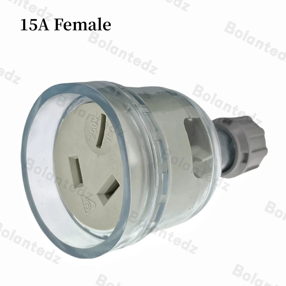 Bolantez 1pcs SAA Rewirable Plug Socket Australian Female Socket 3 Prong Electrical Socket Grounded Rewire Socket DIY Assembled