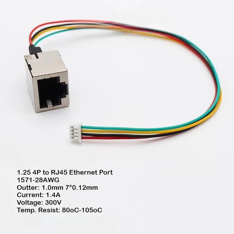 10pcs GH1.25/1.25 4Pin 8Pin to Crystal Head RJ45 Camera Network Ethernet LAN Port Connector Gigabit Switching Module Cable