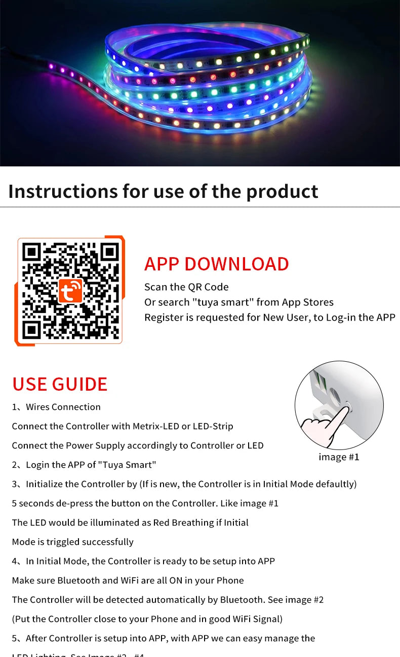 Ws2812B Led Rgbic Strip Light Controller Dc5V-24V WiFi Sp511E Music Ws2811 Sk6812 Sp107E Addressable Sp107E Smart App Controller