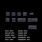 10Values  LM386 85PCS Integrated Circuit LM324 NE555 LM324 LM358 Chip IC Kit DIP NE555 Single Precision Timer LM386 PC817