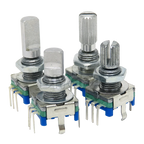10PCS Half / Plum Axis Rotary Encoder, Handle Length 5Sets 15mm 20mm Code Switch/ EC11/ Digital Potentiometer With 13/15*17 Cap