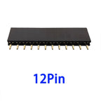 10Pcs2.54mm Pitch Single Row Female Pin Header Socket 2~40P PCB Board Connector Strip Gold Plated Pinheader Terminal for Arduino