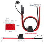 Motorcycle Quick Release SAE Cable With Fuse Terminal O Connector Battery Charger Extension Adapter Wire 16AWG Terminal