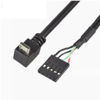 PC Computer motherboard 9P to Micro USB to DuPont 2.54mm 5Pin DuPont USB to Micro USB data Cord Aluminum foil + woven mesh cable