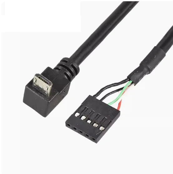 PC Computer motherboard 9P to Micro USB to DuPont 2.54mm 5Pin DuPont USB to Micro USB data Cord Aluminum foil + woven mesh cable