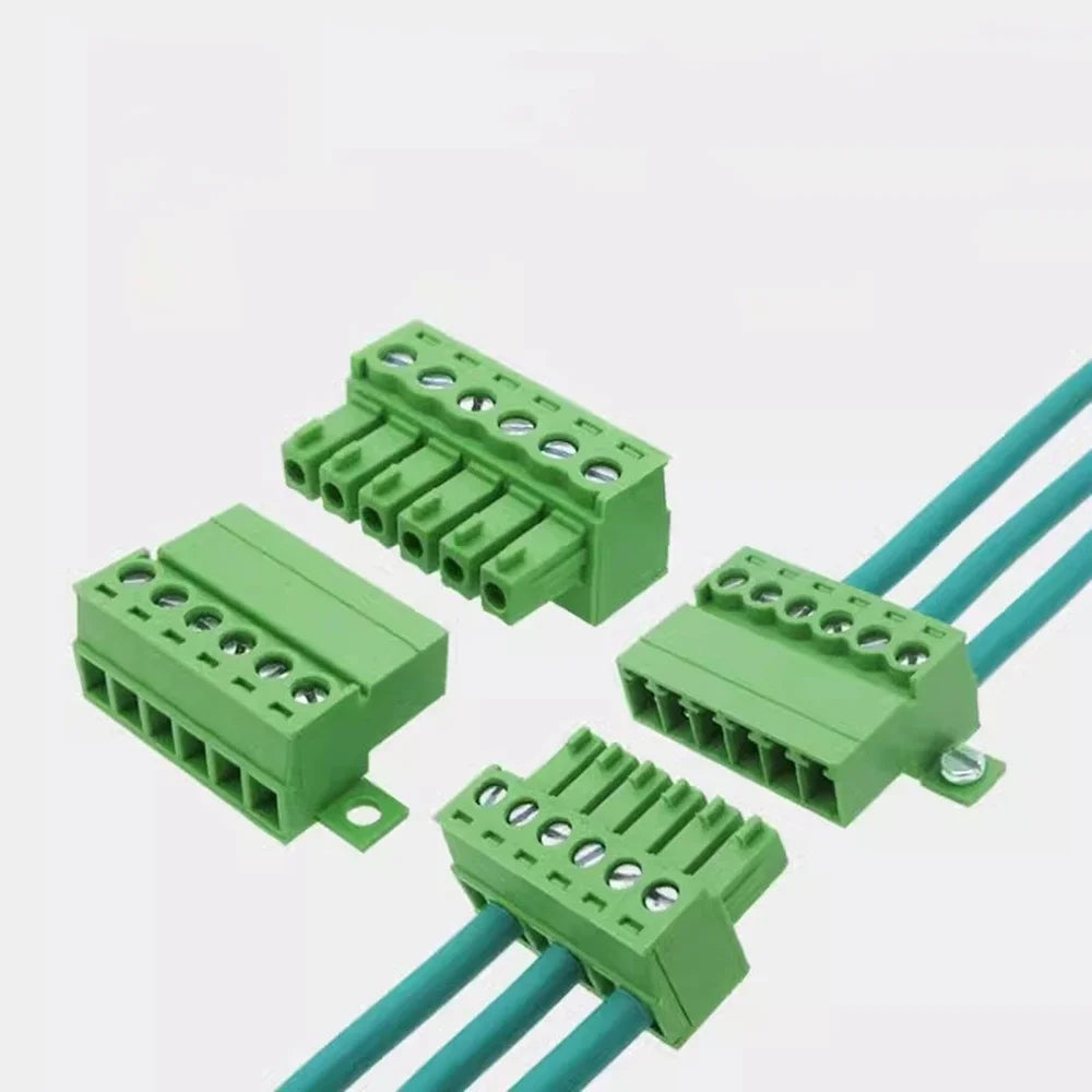 1Sets Solderless Docking Type 15EDG 3.81MM Screw Terminal Block Connector PCB Plug-in Type 15EDGRKC 3.81 Green Terminal Block